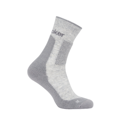 Icebreaker Merino Hike+ Medium Crew Mens Socks - Blizzard Heather/Alloy