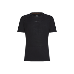 Icebreaker 125 ZoneKnit Mens Short Sleeve Merino Blend Crew T-Shirt - Black
