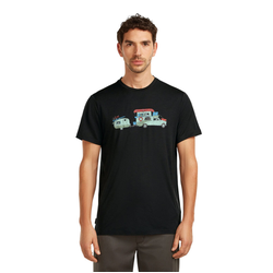 Icebreaker Merino 150 Tech Lite Mens Short Sleeve T-Shirt - Transportage - Black