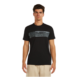 Icebreaker Merino 150 Tech Lite Short Sleeve Mens T-Shirt - Elevation Line - Black