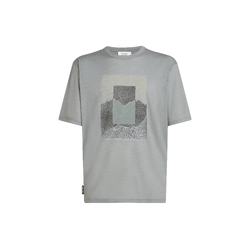 Icebreaker Merino 150 Tech Lite Mens Relaxed Short Sleeve T-Shirt - Mountain Shift - Proto Grey