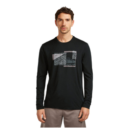 Icebreaker Merino 150 Tech Lite Long Sleeve Mens T-Shirt - Peak Balance - Black