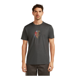 Icebreaker Merino 150 Tech Lite Short Sleeve Mens T-Shirt - Bear Catch - Obsidian