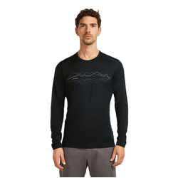 Icebreaker Merino 200 Oasis LS Crew Mens Top Icebreaker - Black