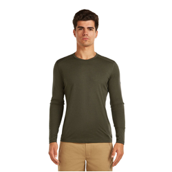 Icebreaker Merino 200 Oasis Long Sleeve Crew Mens Top - Dark Loden