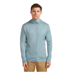 Icebreaker Merino 260 Quantum Long Sleeve Zip Mens Hoodie - Flint Blue