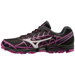Mizuno Wave Hayate 4 Womens Trail Running Shoes - Black/Dark Shadow/Clover