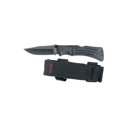 Ka-Bar Mule Folder Straight Edge Knife With Black Polyester Sheath & Pocket Clip
