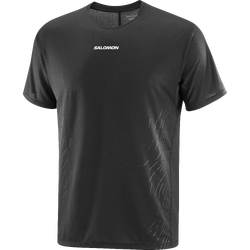 Salomon Sense Aero Graphic Mens Short Sleeve T-Shirt - Deep Black/Black Beauty