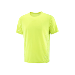 Salomon Sense Aero Graphic Mens Short Sleeve T-Shirt - Acid Lime / Butterfly