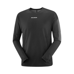 Salomon Sense Aero Long Sleeve Mens Tee - Deep Black/Black Beauty