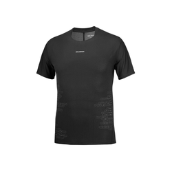 Salomon Sense Aero Graphic Short Sleeve Mens T-Shirt - Deep Black/Black Beauty