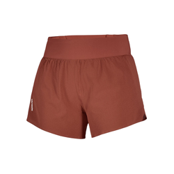 Salomon Sense Aero Stow 4in Womens Running Shorts - Burnt Umber