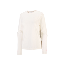 Salomon SHAKEout Core Graphic Long Sleeve Womens T-Shirt - Whisper White/Pink Frosting/Icy Pink