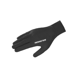 Salomon Merino Unisex Running Gloves - Deep Black - Deep Black