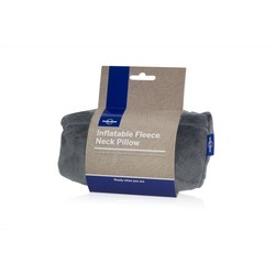 Lonely Planet Inflatable fleece Travel neck pillow -Charcoal