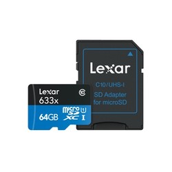 Lexar 64GB Micro SDHC USB Memory Card 633x UHS-1
