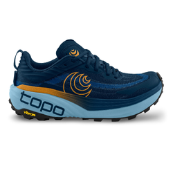Topo Vista Mens Trail Running Shoes - Navy/Orange