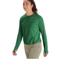 Marmot Windridge LS Womens Hiking T-Shirt - Clover