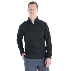 Marmot Leconte Mens 1/2 Zip Fleece Hiking Pullover - Black