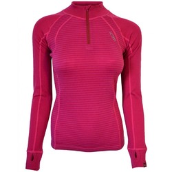 XTM Merino Womens Zipneck Baselayer - Pink Stripe