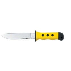 Maserin Boaties Knife 13.8cm - S/S Blade with Yellow Handle & Marlin Spike