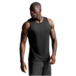 2XU Aero Mesh Mens Running Tank - Black/Silver Reflective