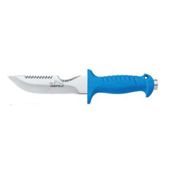 Maserin Squallo Line 14cm Diving Knife - S/S Knife Blade with Blue Handle