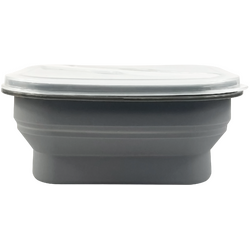 Traverse Collapsible Silicone Lunch Box - 600ml - Grey