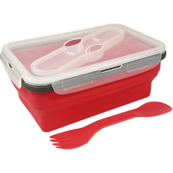 Traverse Collapsible Silicone Lunch Box 1L - Red