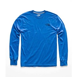 The North Face Long Sleeve Red Box Mens Tee - Turkish Sea/Flag Blue