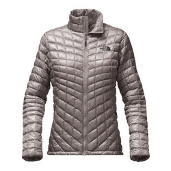 The North Face Womens Thermoball Full Zip Insulated Jacket - Metallic Silver/TNF Black