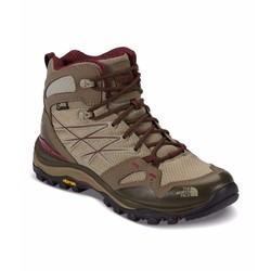 The North Face Womens Hedgehog Fastpack Mid GTX Waterproof Hiking Boots - Dune Beige/Deep Garnet Red
