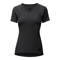 The North Face Womens Reactor V-Neck Short Sleeve Shirt - TNF Black