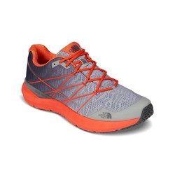 The North Face Mens Ultra Cardiac II Trail Running Shoes - High Rise Grey/Scarlt Ibis