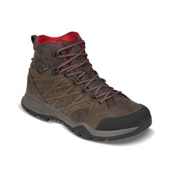 The North Face Mens Hedgehog Hike II Mid GTX - Bone Brown/Rage Red