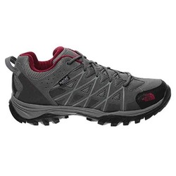 The North Face Mens Storm III Waterproof Hiking Shoes - Graphite Grey/Biking Red