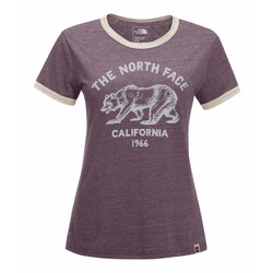 The North Face Mascot Ringer Womens Tee - Black Plum Heather