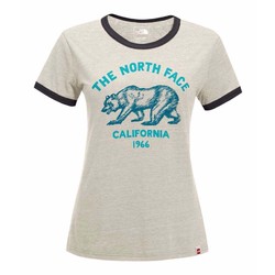 The North Face Mascot Ringer Womens Tee - Vintgwhitehtr/Tnfdrkgyhtr