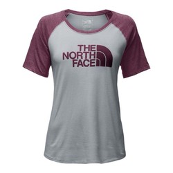 The North Face Womens Short Sleeve Bball - TNF Medium Grey Heather/Crushed Violets Heather