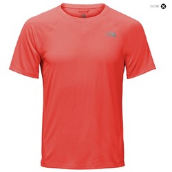 The North Face Mens Flight BTN Lightweight Running Short Sleeve Shirt - Poinciana Orange