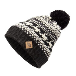 The North Face Fair Isle Beanie - Weathered Black/Vintage White Multi