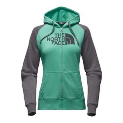 The North Face Womens Half Dome Full Zip Fleece Hoodie - Bristol Blue/Asphalt Grey