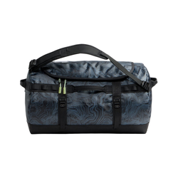 The North Face 50L Base Camp Duffel Bag - S - TNF Black Glowing Topo Print