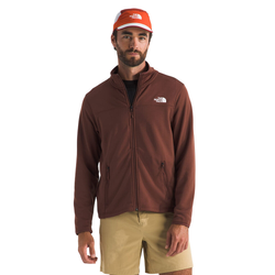 The North Face Cedar Trail Grid Mens Fleece Full Zip Jacket - Ember Soil