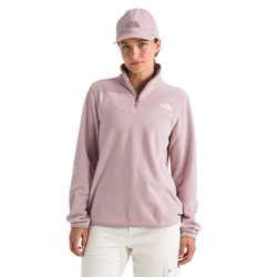 \The North Face Glacier 1/4 Zip Womens Fleece Jacket - Metal Pink