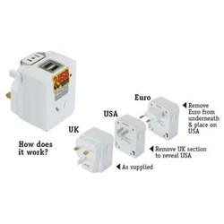 OSA Brands Travel Adaptor Universal With USB