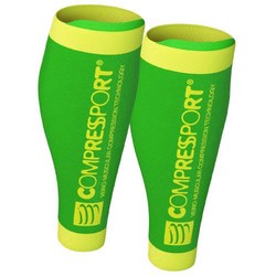 Compressport R2 V2 Compression Calf Sleeves - Fluo Green