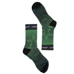 Wild Earth Wild and Free Performance Running Crew Socks - Rainforest