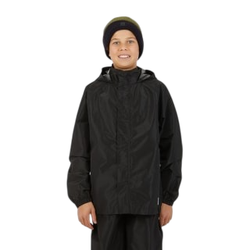 XTM Stash 2L Kids Packable Rain Jacket - Black